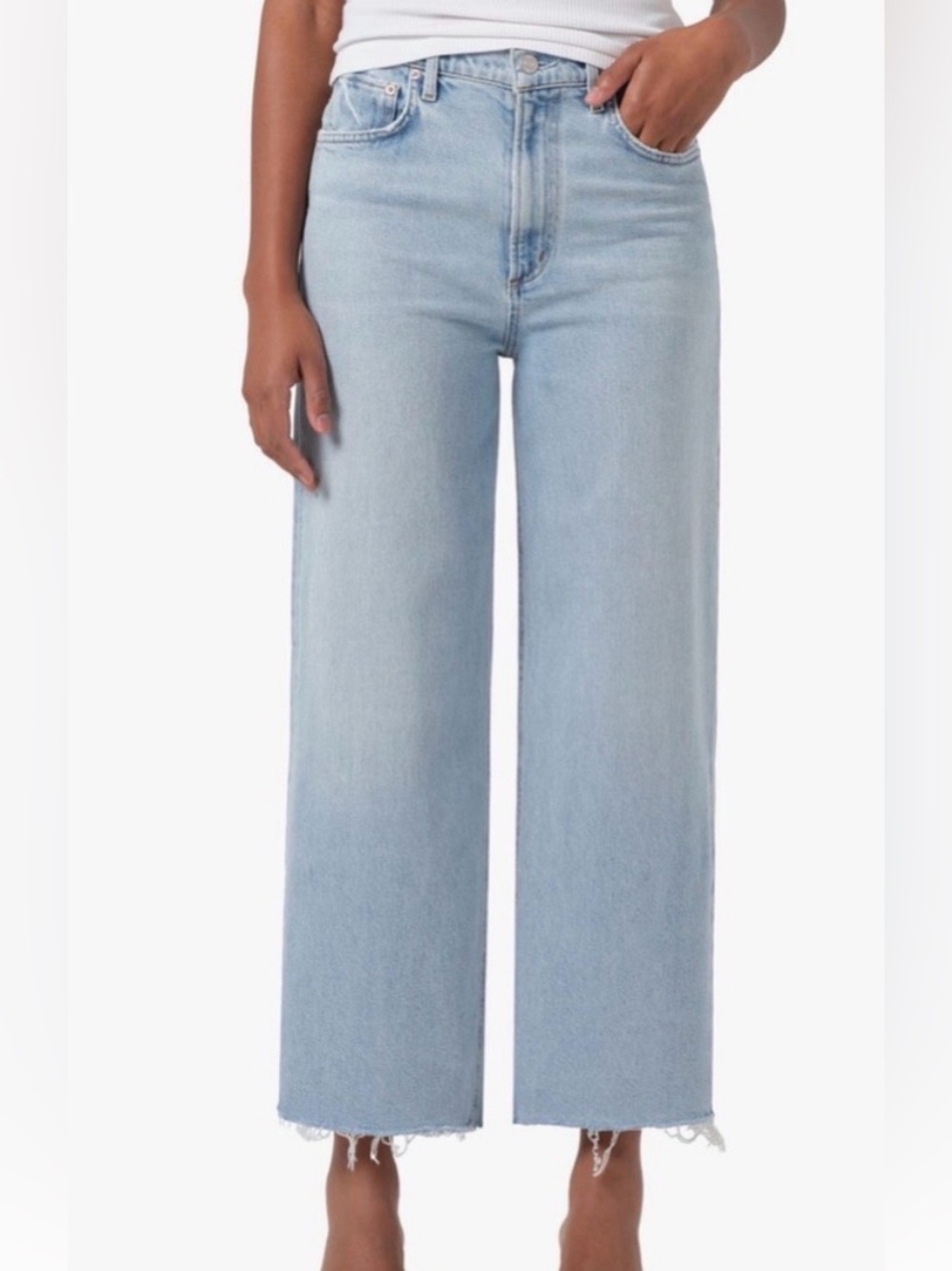 Agolde Ren High-Rise Wide Crop Leg Jeans